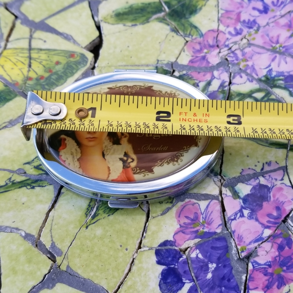 Vintage Style Compact Double Sided Mirror - Picture 6 of 8